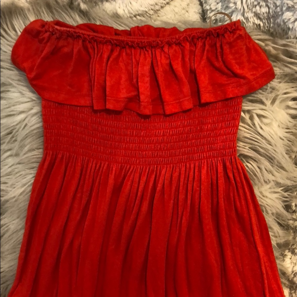 Strapless maxi dress